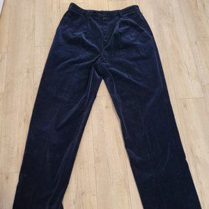 Vintage Ports Int'l Pleated Velvet Trousers